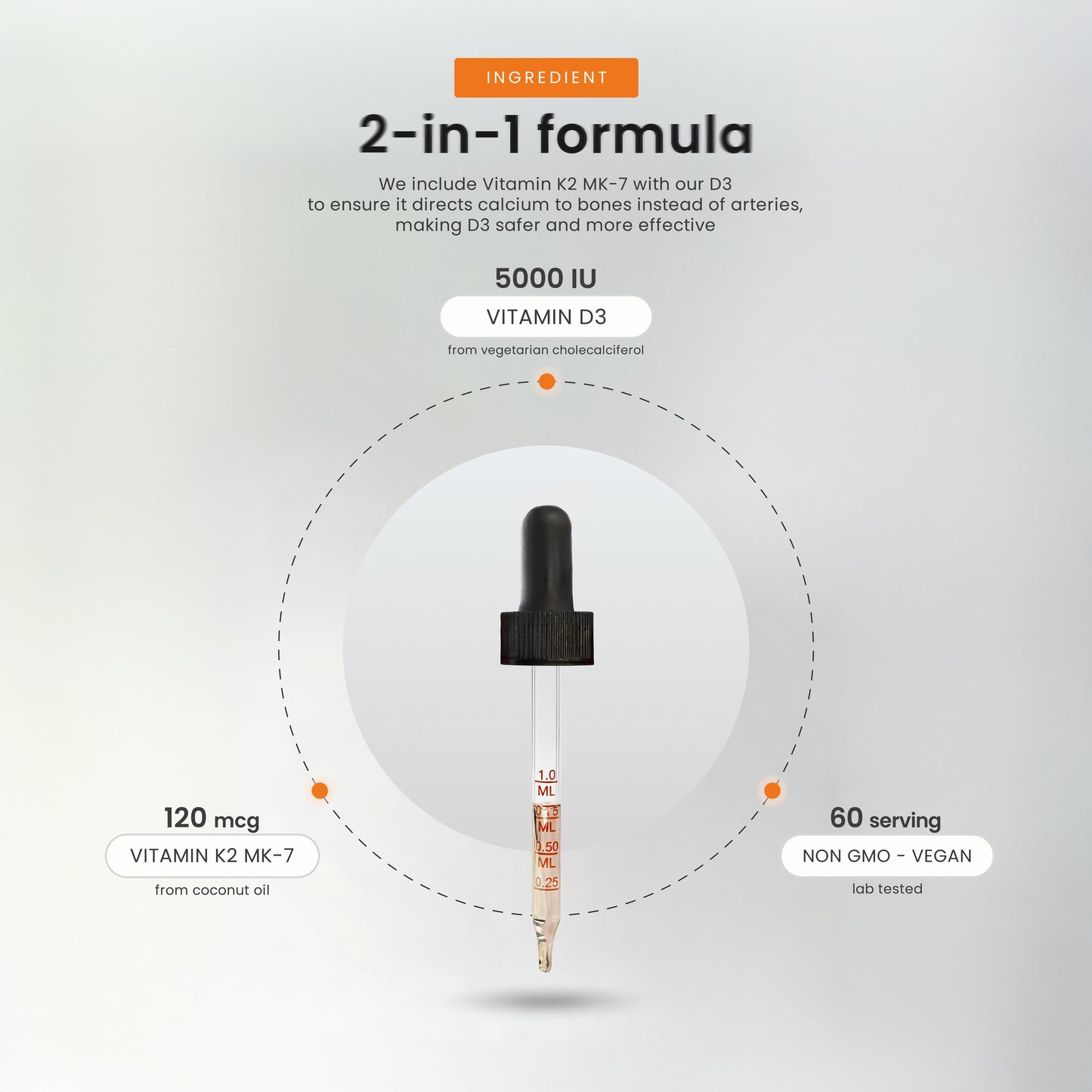 Vitamin D3 + K2 Drops