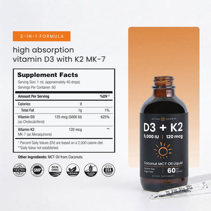 Vitamin D3 + K2 Drops