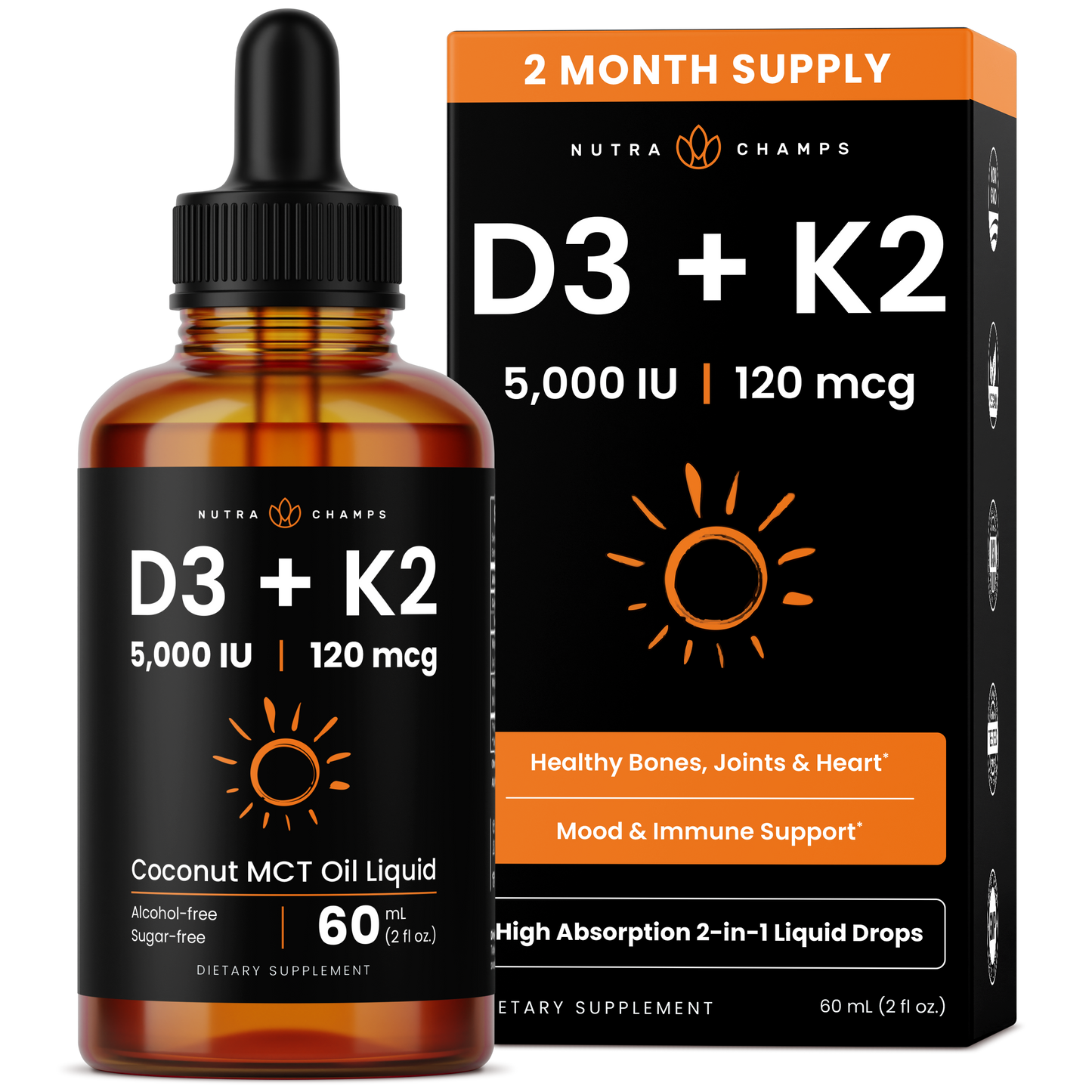 Vitamin D3 + K2 Drops