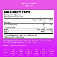 Sugar Free Biotin Gummies