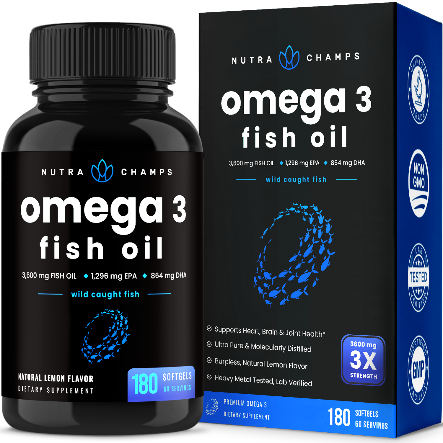 Omega 3 Fish Oil - NutraChamps