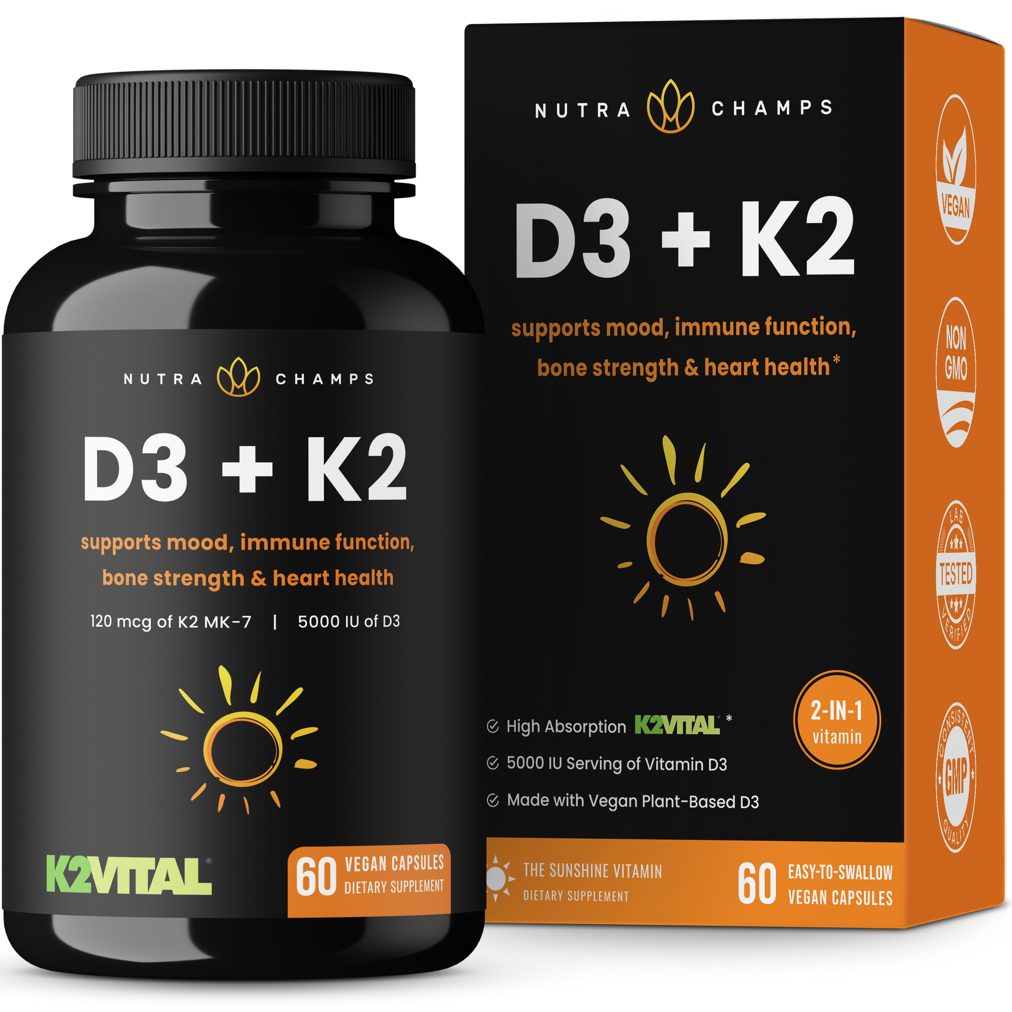 Vitamin D3 + K2