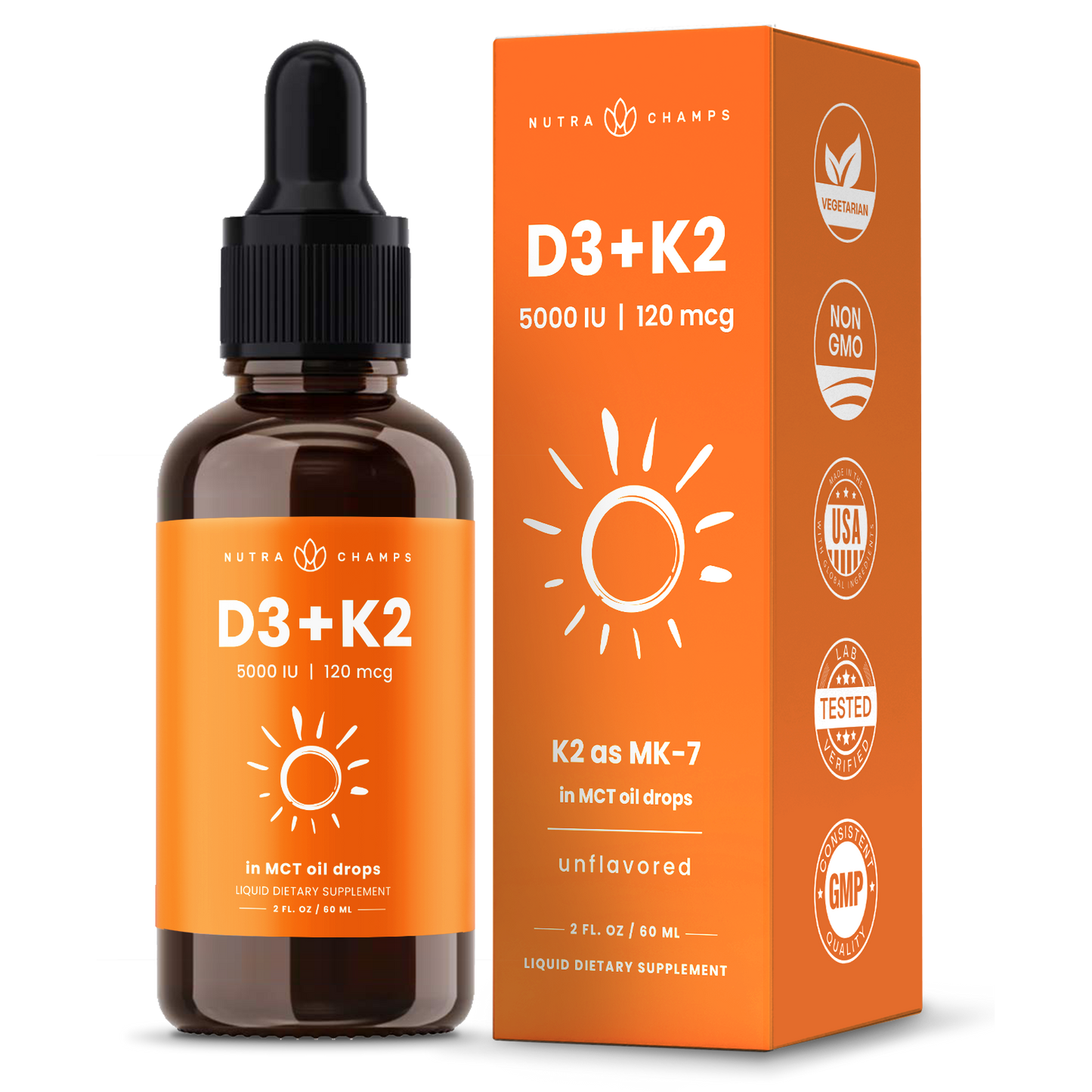 Vitamin D3 + K2 Drops