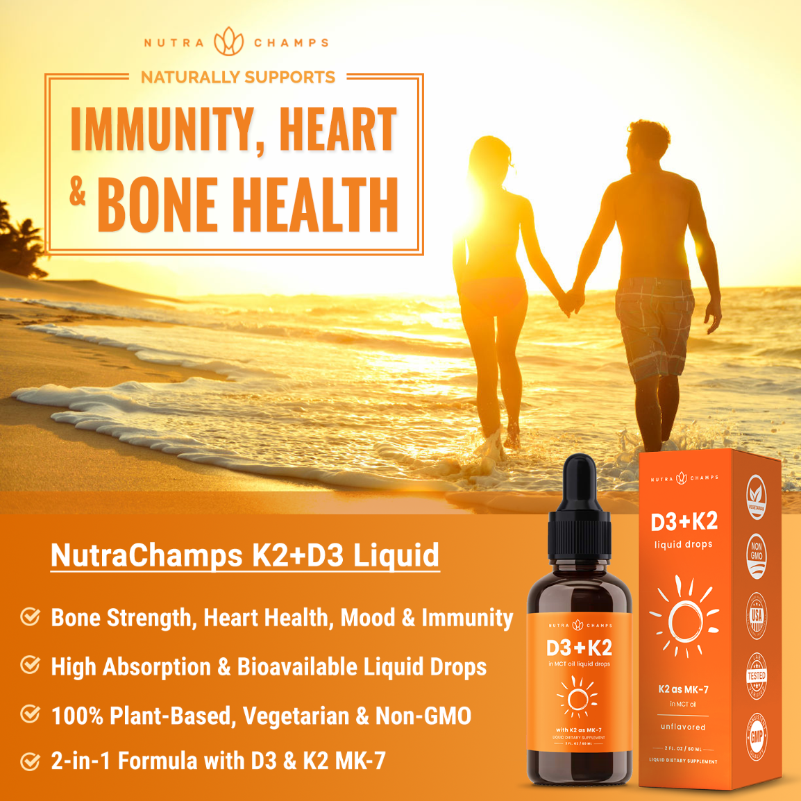 Vitamin D3 + K2 Drops