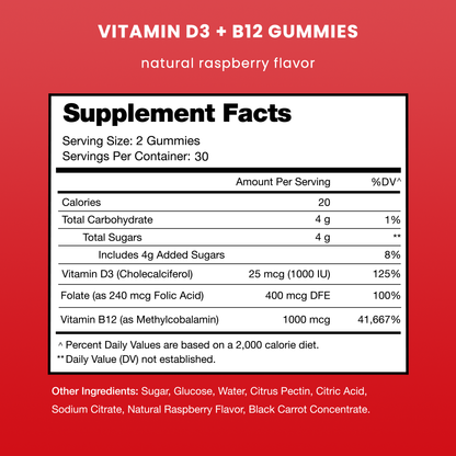 Vitamin D3 & B12 Gummies