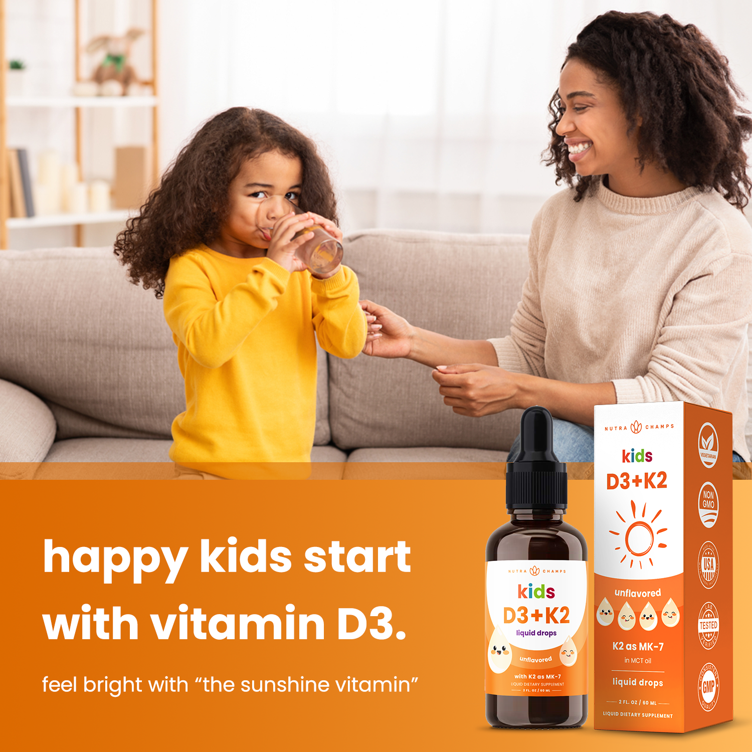 Kid's Vitamin D3 & K2 Drops