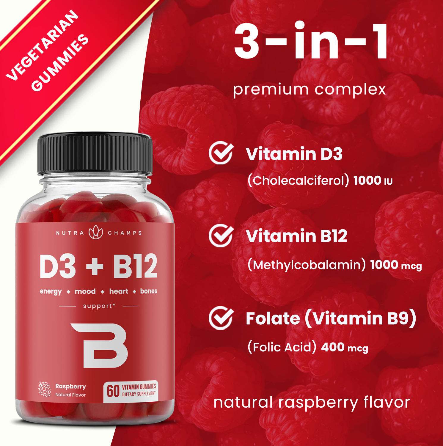Vitamin D3 & B12 Gummies